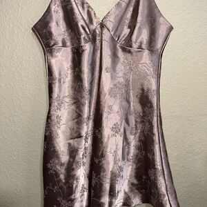 Elegant Satin Floral Dress